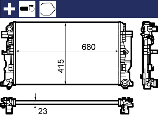 Купити CR1710000S Mahle Original Радіатор двигуна