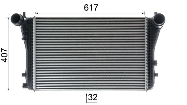 Купити CI208000P Mahle Original Радіатор интеркуллера