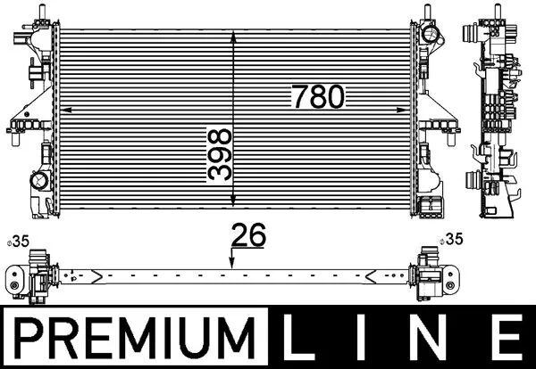 CR808000P Mahle Original Радіатор охолодження двигуна