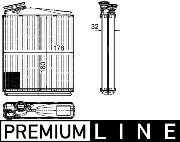 AH192000P Mahle Original Радіатор опалювача салону