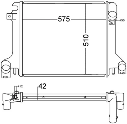 Купити A9735000803 Mercedes Радіатор двигуна