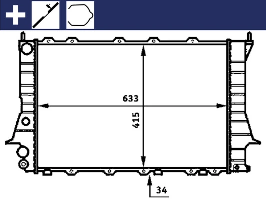 Радіатор основний Mahle Original CR358000S ціна, від 71.95 USD