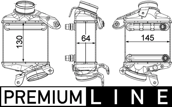 CI186000P Mahle Original Охолоджувач наддувочного повітря
