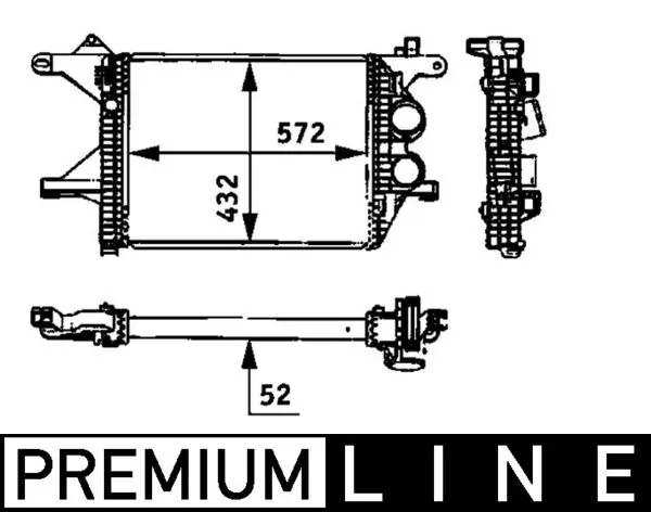 CI94000P Mahle Original Охолоджувач наддувочного повітря