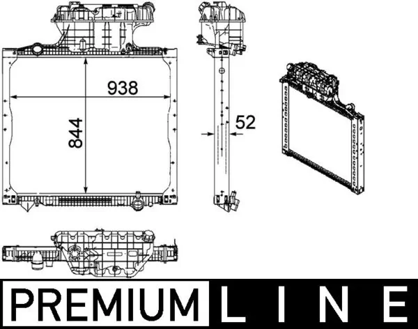 CR1167000P Mahle Original Радіатор охолодження двигуна
