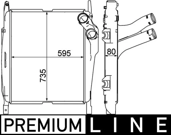 CI270000P Mahle Original Охолоджувач наддувочного повітря