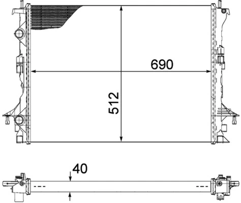 Радіатор основний Mahle Original CR1092000P ціна, від 166.94 USD