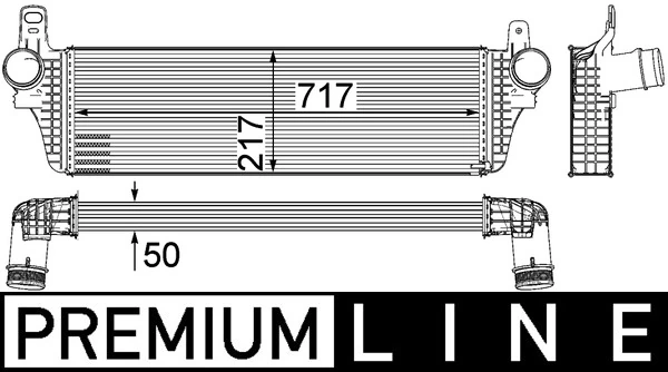 CI242000P Mahle Original Охолоджувач наддувочного повітря