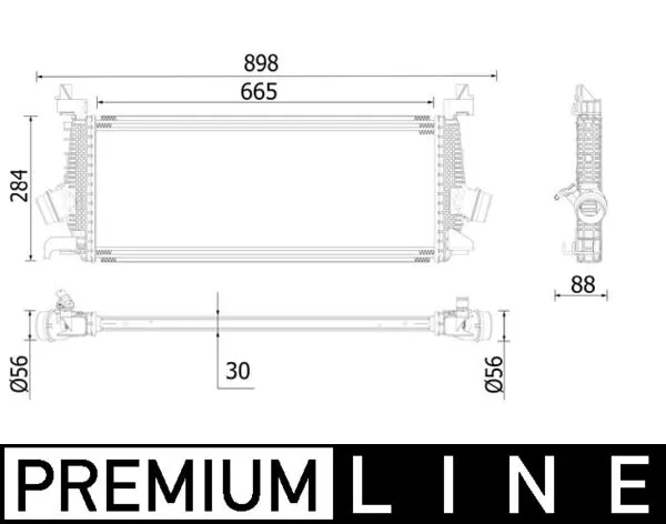 CI542000P Mahle Original Охолоджувач наддувочного повітря