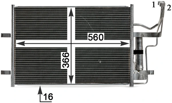 Радіатор охолодження кондиціонера Magneti Marelli BC844