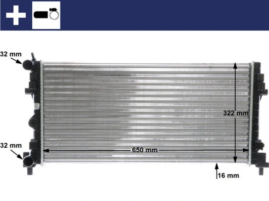 Радіатор основний Mahle Original CR2081000S ціна, від 47.22 USD
