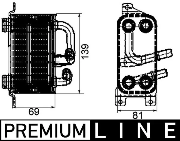 CLC66000P Mahle Original Радіатор охолодження, АКПП