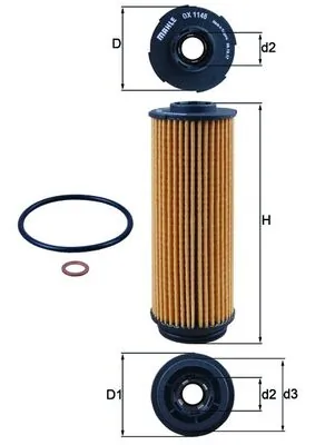 OX1146D Mahle Original Фільтр масла