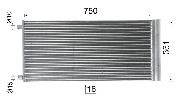 Радіатор охолодження кондиціонера Mahle Original AC1124000P