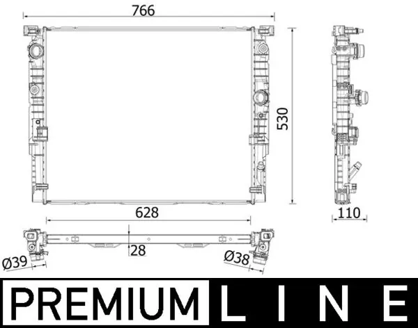 CR2198000P Mahle Original Радіатор охолодження двигуна