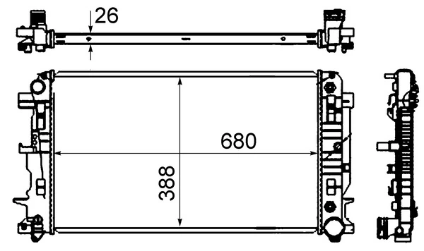 Радіатор CR62000S Mahle Original
