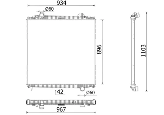 CR103000P Mahle Original Радіатор охолодження двигуна