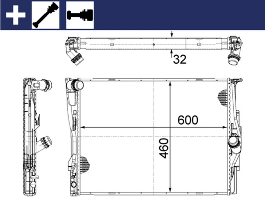 Радіатор основний Mahle Original CR1087000S ціна, від 121.48 USD
