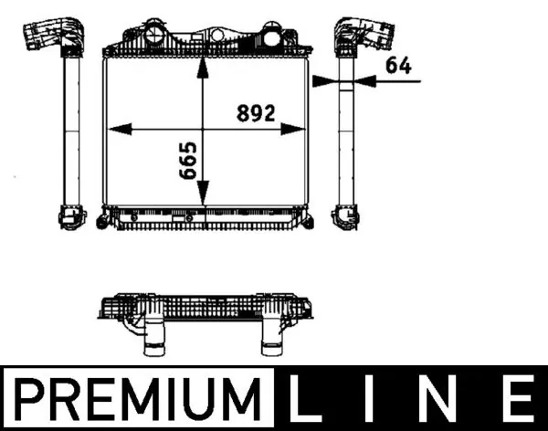 CI119000P Mahle Original Охолоджувач наддувочного повітря