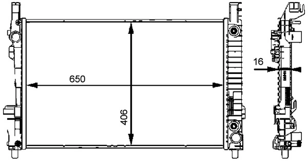 Радіатор основний Mahle Original CR661000P ціна, від 101.35 USD