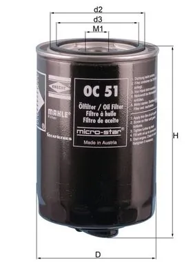 OC51OF Mahle Original Фільтр масла