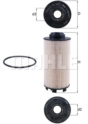 Фільтр тонкого очищення палива Mahle Original KX403D ціна, від 40.69 USD