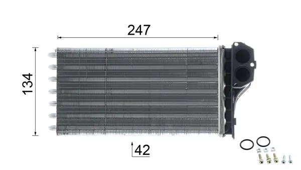 AH112000P Mahle Original Радіатор опалювача салону