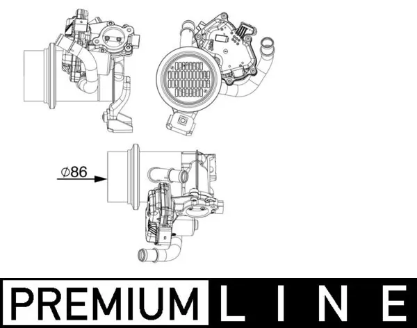 CE18000P Mahle Original Радіатор системи EGR рециркуляції вихлопних газів