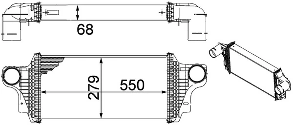 Радіатор інтеркулера Mercedes A1645000200