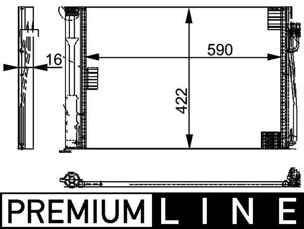 AC344000P Mahle Original Конденсатор