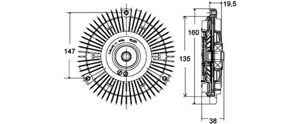 В'язкова муфта вентилятора Mahle Original CFC130000P ціна, від 51.09 USD