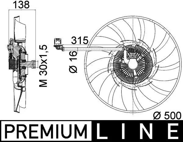 CFF471000P Mahle Original Електровентилятор радіатора