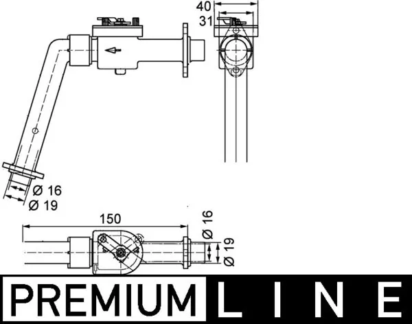 CV7000P Mahle Original Кран пічки (обігрівача)