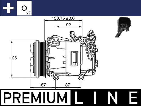 Компресор кондиціонера ACP54000P Mahle Original