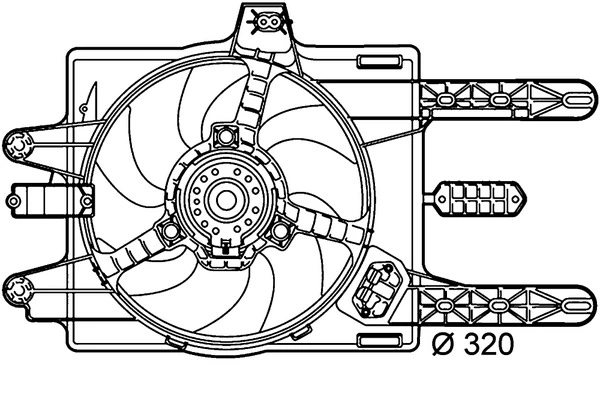CFF141000P Mahle Original Дифузор радіатора охолодження, в зборі з мотором і крильчаткою