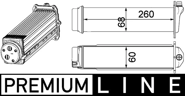 CI481000P Mahle Original Охолоджувач наддувочного повітря