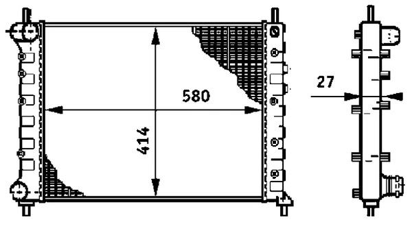 Радіатор охолодження Polcar 421108A5