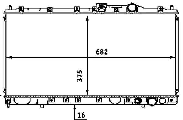 Радіатор MB660550 Mitsubishi