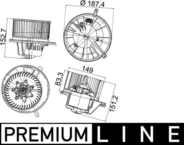 AB148000P Mahle Original Електромотор пічки