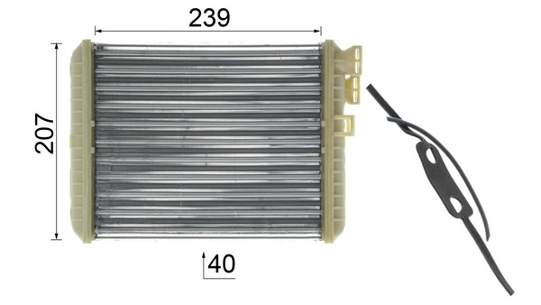 AH90000P Mahle Original Радіатор опалювача салону