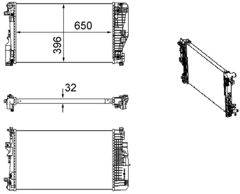 CR1173000S Mahle Original Радіатор охолодження двигуна