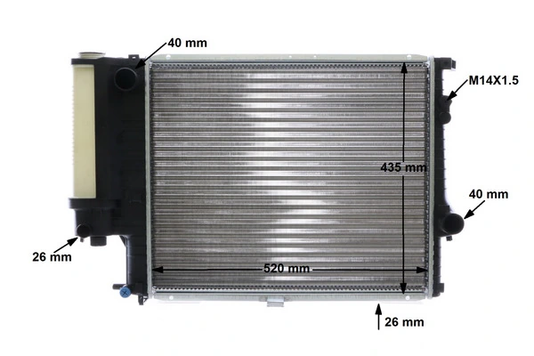 CR244001S Mahle Original Радіатор охолодження двигуна