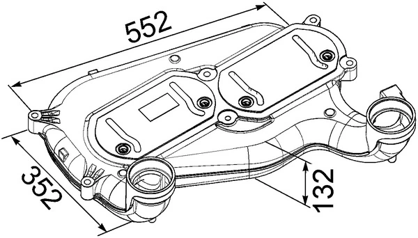 CI251000P Mahle Original Охолоджувач наддувочного повітря