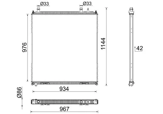CR106000P Mahle Original Радіатор охолодження двигуна