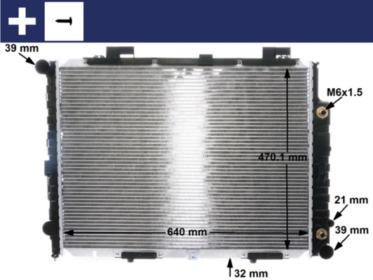 Радіатор основний Mahle Original CR2204001S ціна, від 105.56 USD
