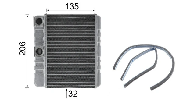 AH87000P Mahle Original Радіатор опалювача салону