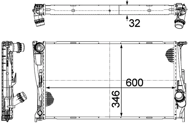 Радіатор основний Mahle Original CR1084000P ціна, від 76.62 USD