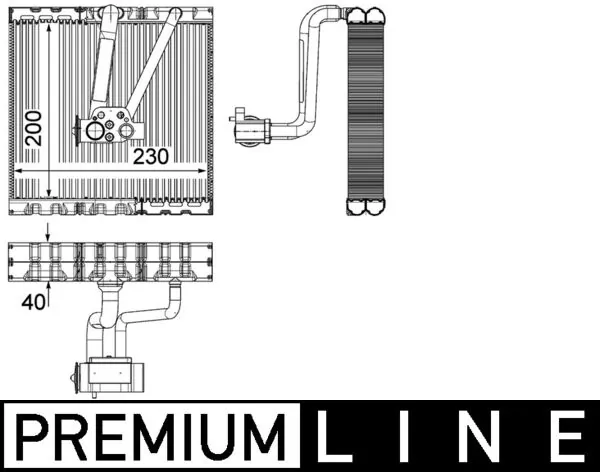 AE93000P Mahle Original Охолоджувач повітря