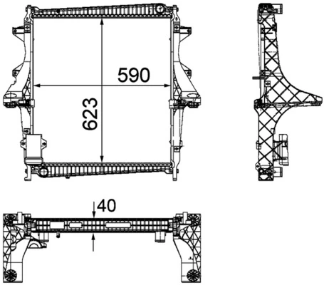 Купити 7421009750 Renault (RVI) Радіатор двигуна