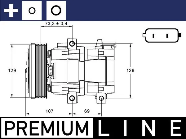 Компресор системи кондиціювання Mahle Original ACP855000P ціна, від 131.30 USD